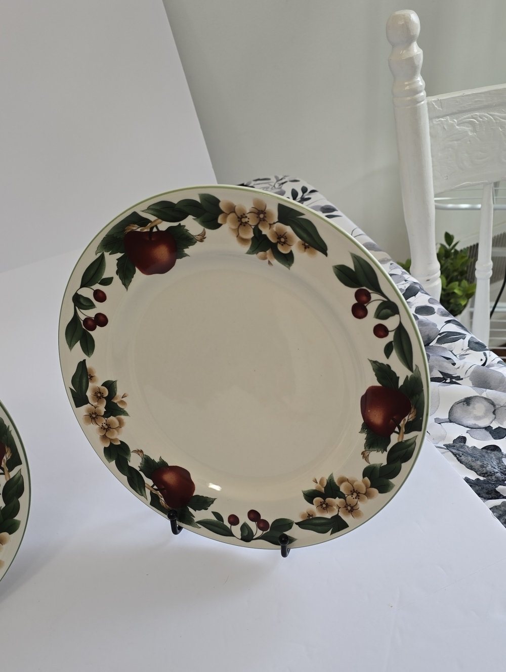 Citation Set Of 3 Cades Cove Dinner Plates Apple Orchard Ceramic10.5" - Picture 5 of 14